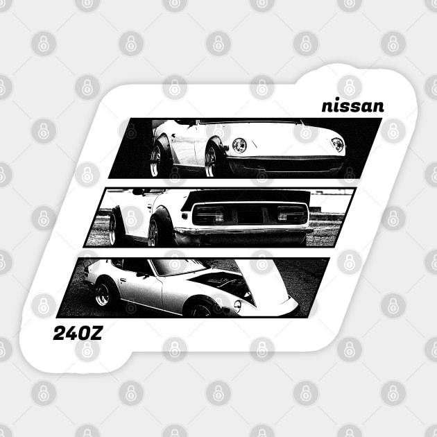 NISSAN DATSUN 240Z FAIRLADY Black 'N White Archive 2 Sticker by Cero